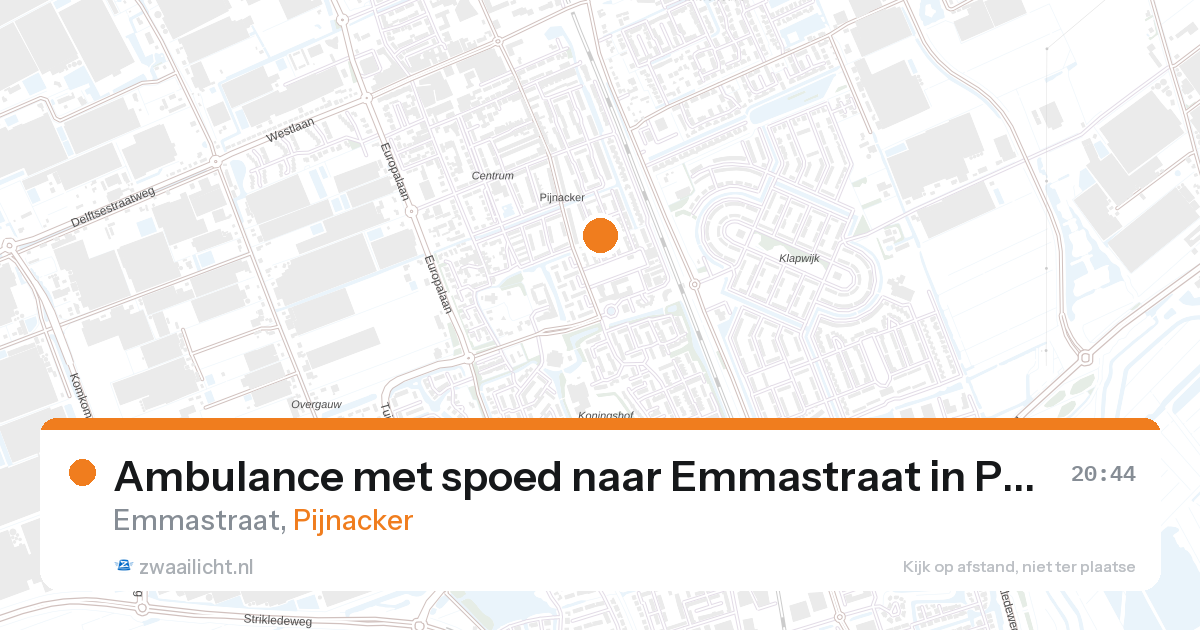 Ambulance met spoed naar Emmastraat in Pijnacker — 23 feb 2026