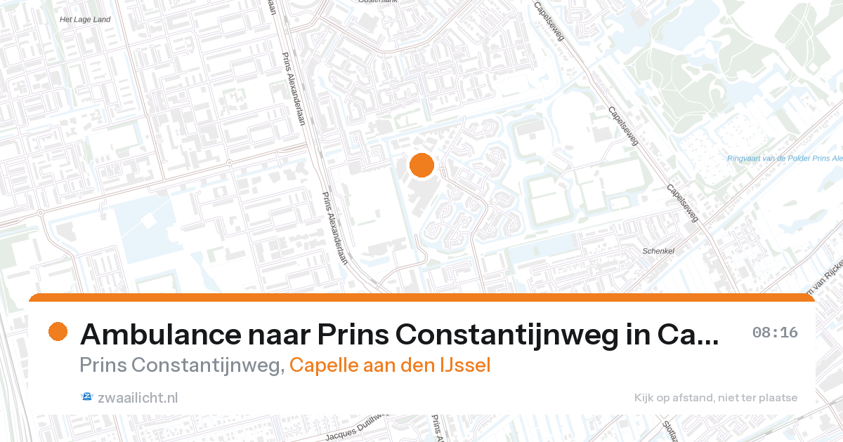Ambulance naar Prins Constantijnweg in Capelle aan den IJssel — 28 aug 2026