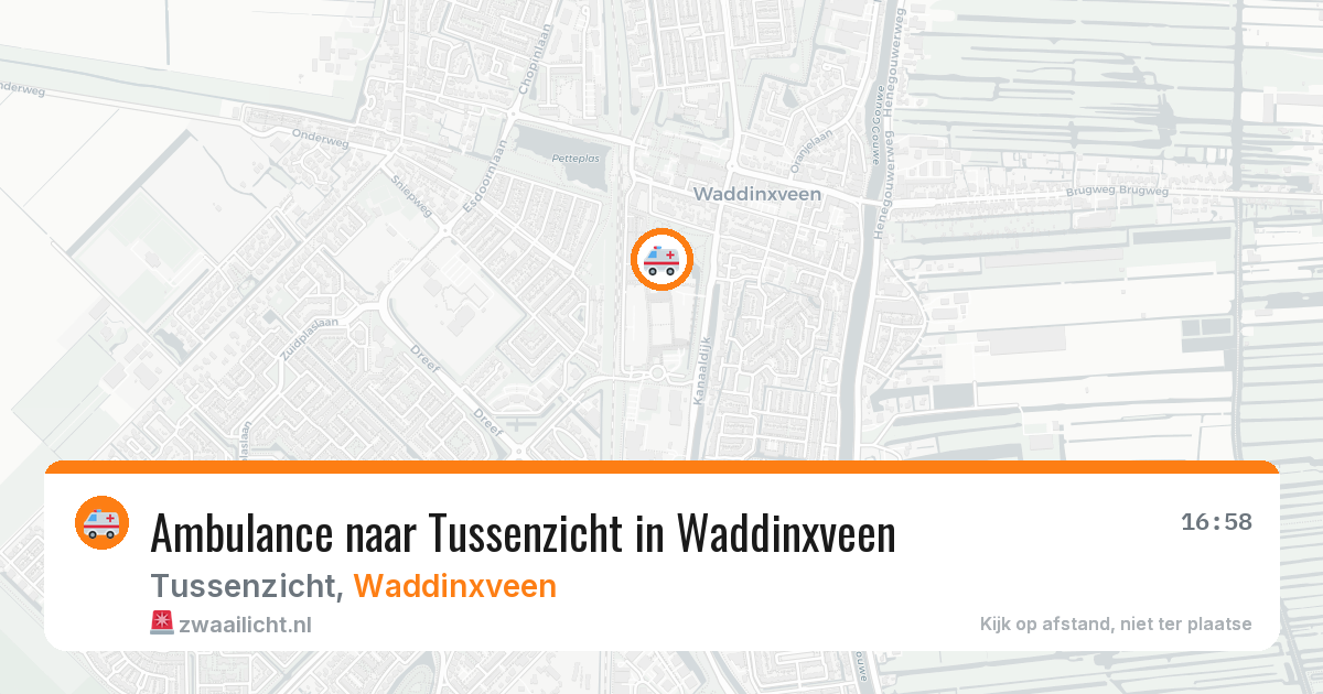 Ambulance naar Tussenzicht in Waddinxveen — 30 mei 2026