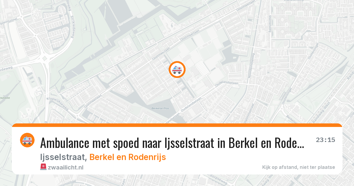 Ambulance met spoed naar Ijsselstraat in Berkel en Rodenrijs — 12 aug 2026