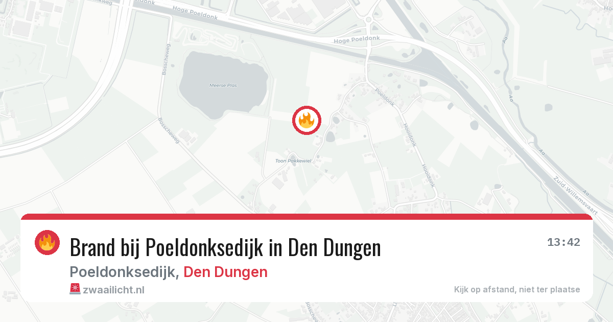 Brand bij Poeldonksedijk in Den Dungen — 6 jul 2026