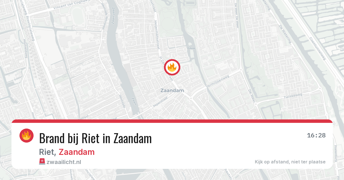 Brand bij Riet in Zaandam — 5 jul 2026