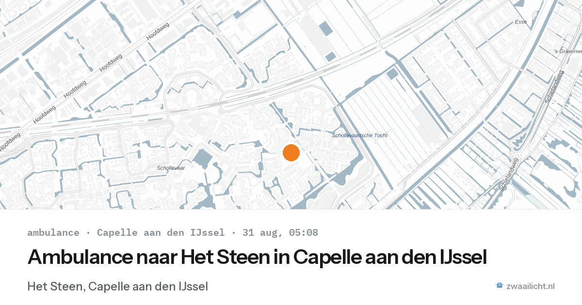 Ambulance naar Het Steen in Capelle aan den IJssel — 31 aug 2026