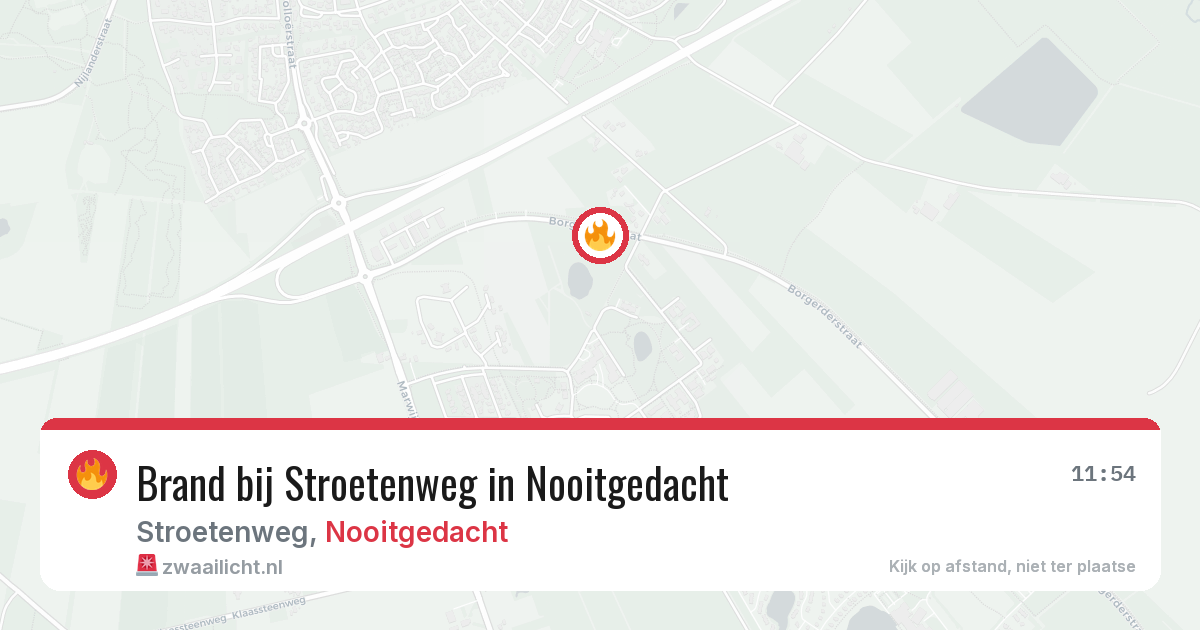 Brand bij Stroetenweg in Nooitgedacht — 24 mrt 2026
