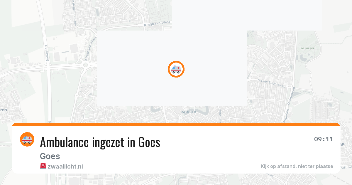 Ambulance ingezet in Goes — 27 mei 2026