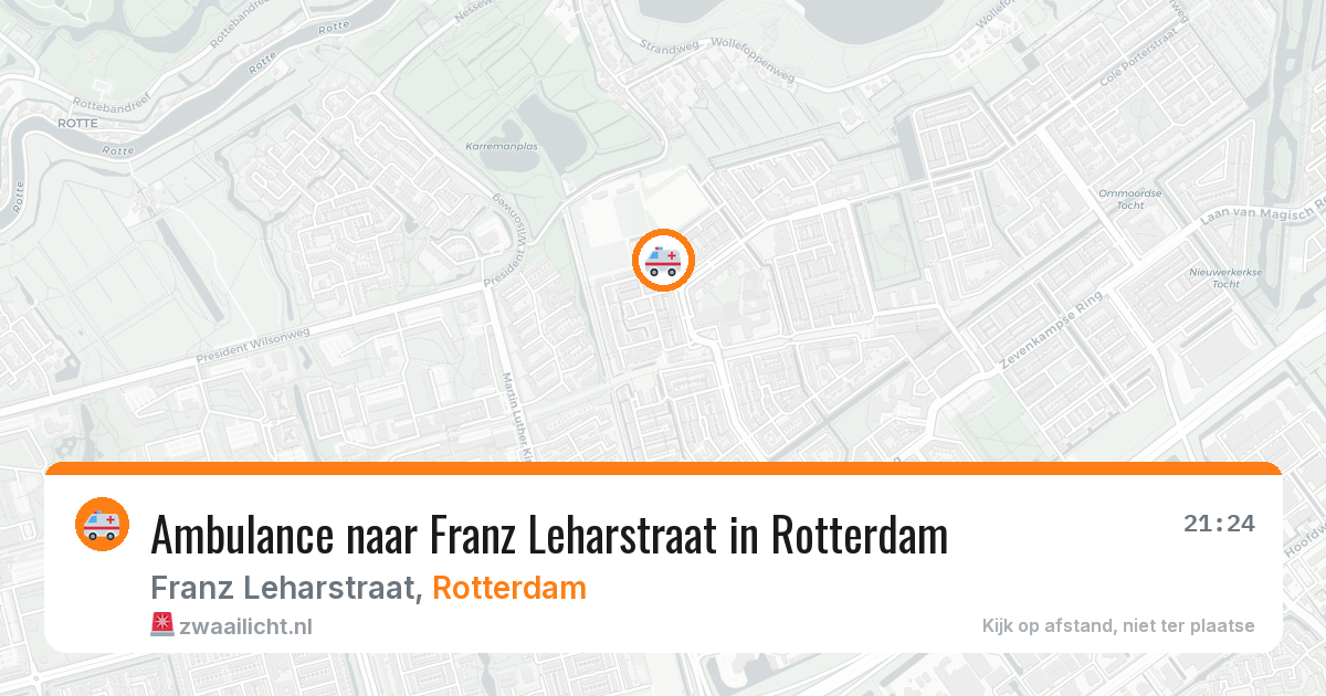 Ambulance naar Franz Leharstraat in Rotterdam — 1 apr 2026