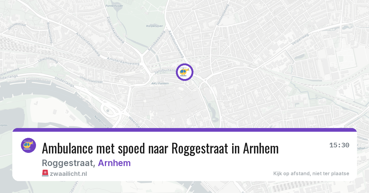 Ambulance met spoed naar Roggestraat in Arnhem — 6 jun 2026