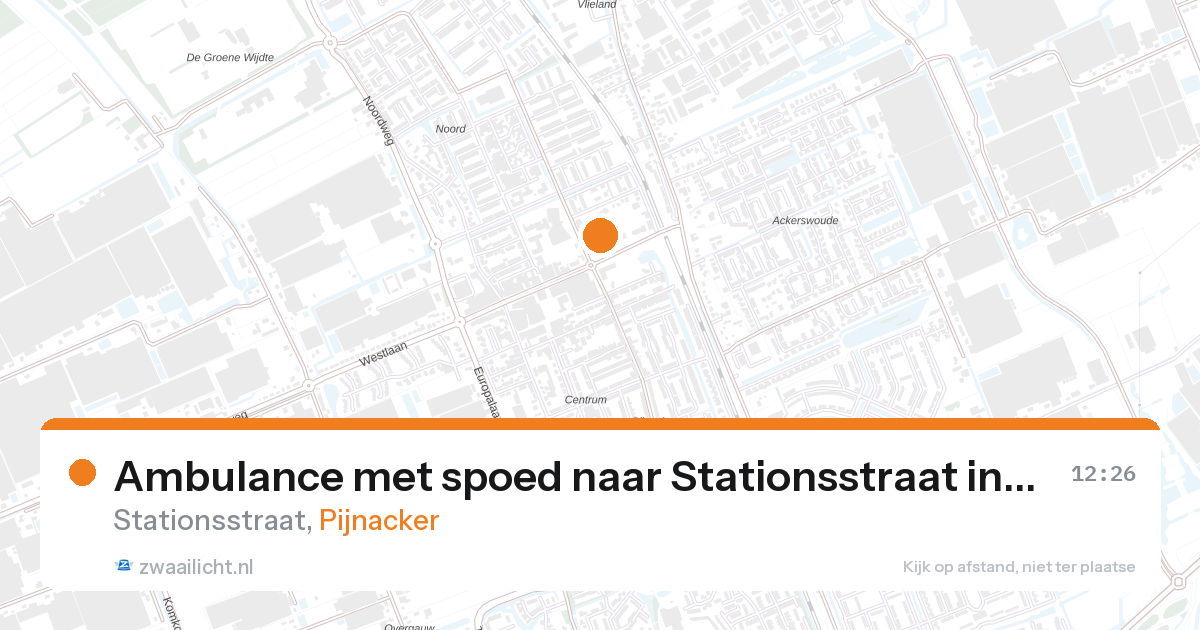 Ambulance met spoed naar Stationsstraat in Pijnacker — 11 jul 2026