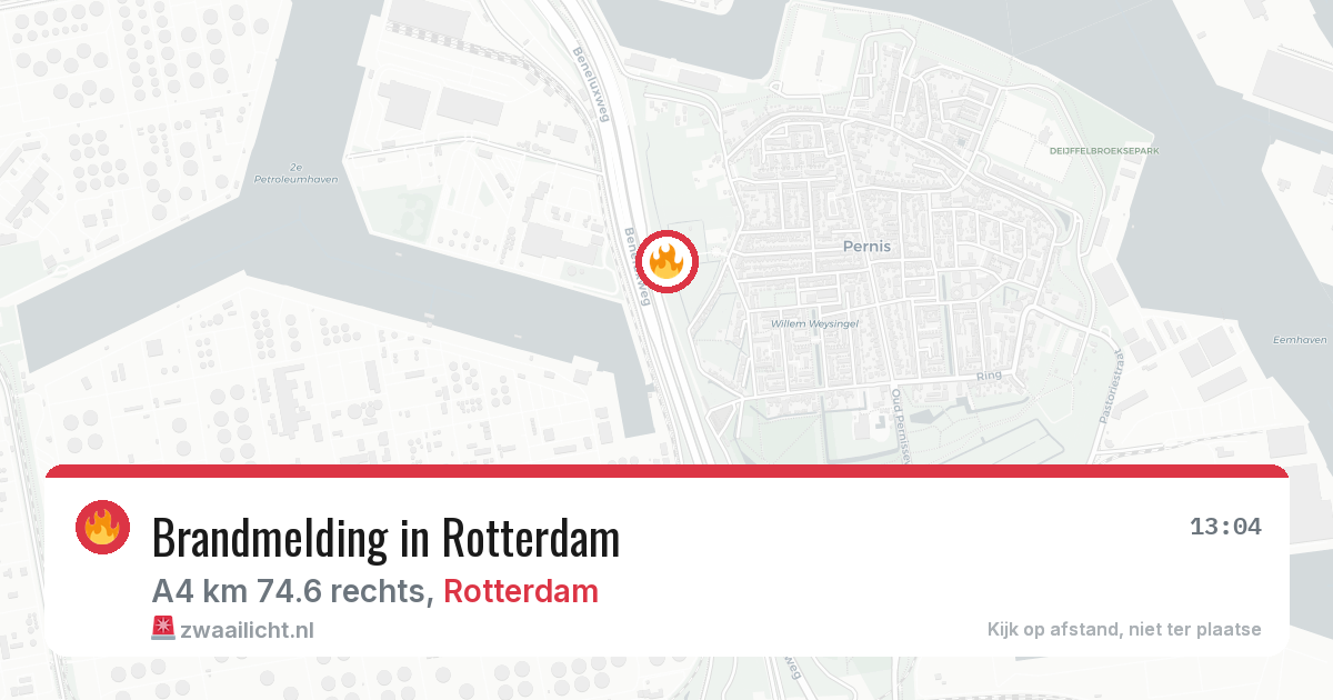 Brandmelding in Rotterdam — 14 aug 2026