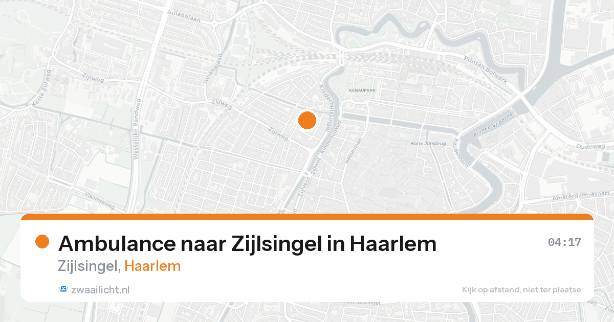 Ambulance naar Zijlsingel in Haarlem — 14 aug 2026