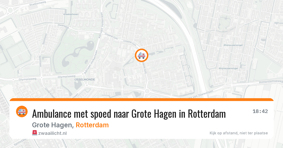 Ambulance met spoed naar Grote Hagen in Rotterdam — 21 mrt 2026