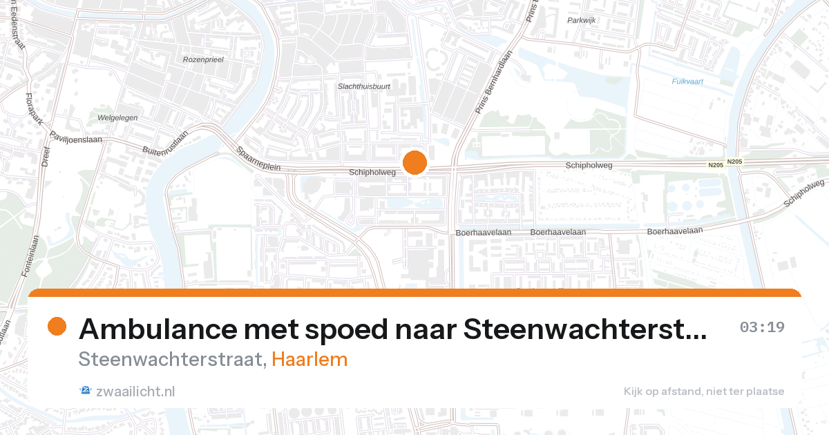 Ambulance met spoed naar Steenwachterstraat in Haarlem — 24 jul 2026