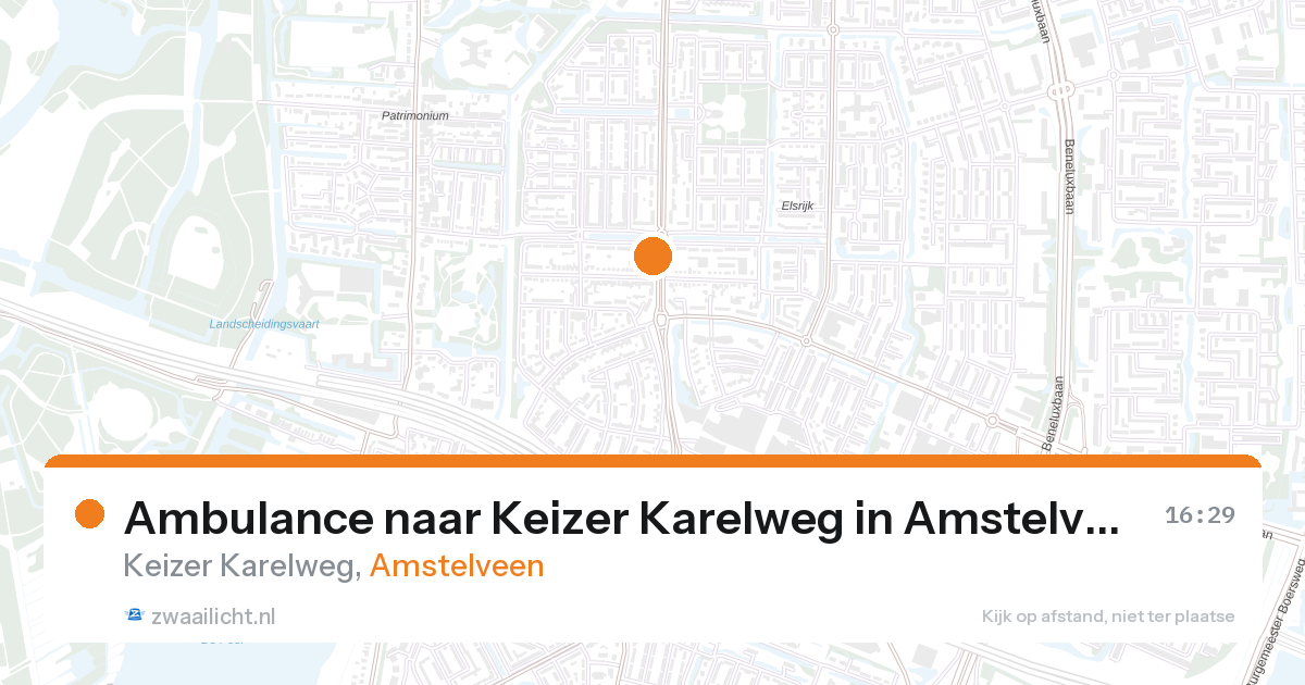 Ambulance naar Keizer Karelweg in Amstelveen — 26 aug 2026