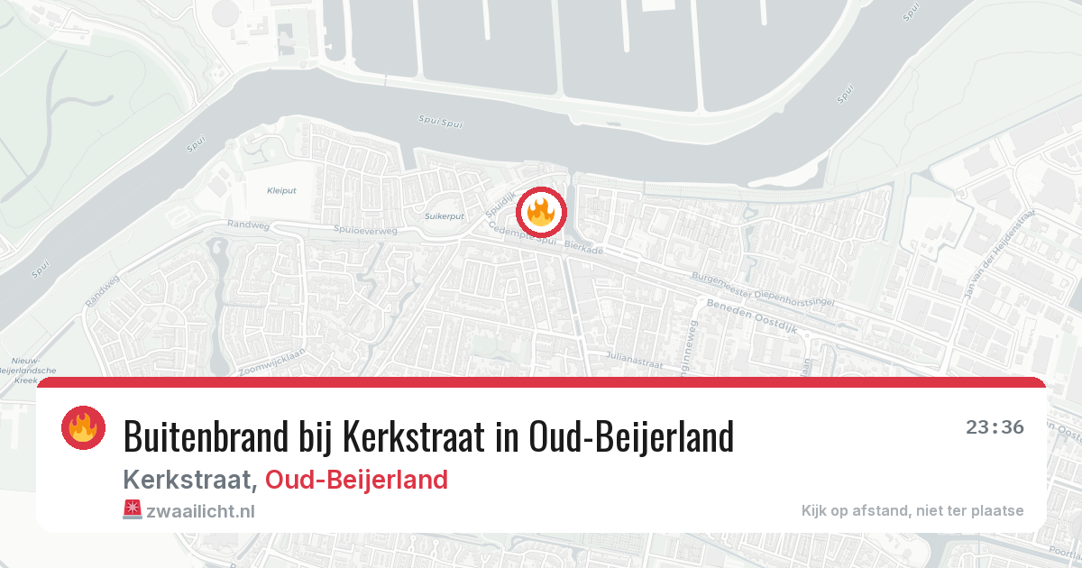 Buitenbrand bij Kerkstraat in Oud-Beijerland — 1 aug 2026