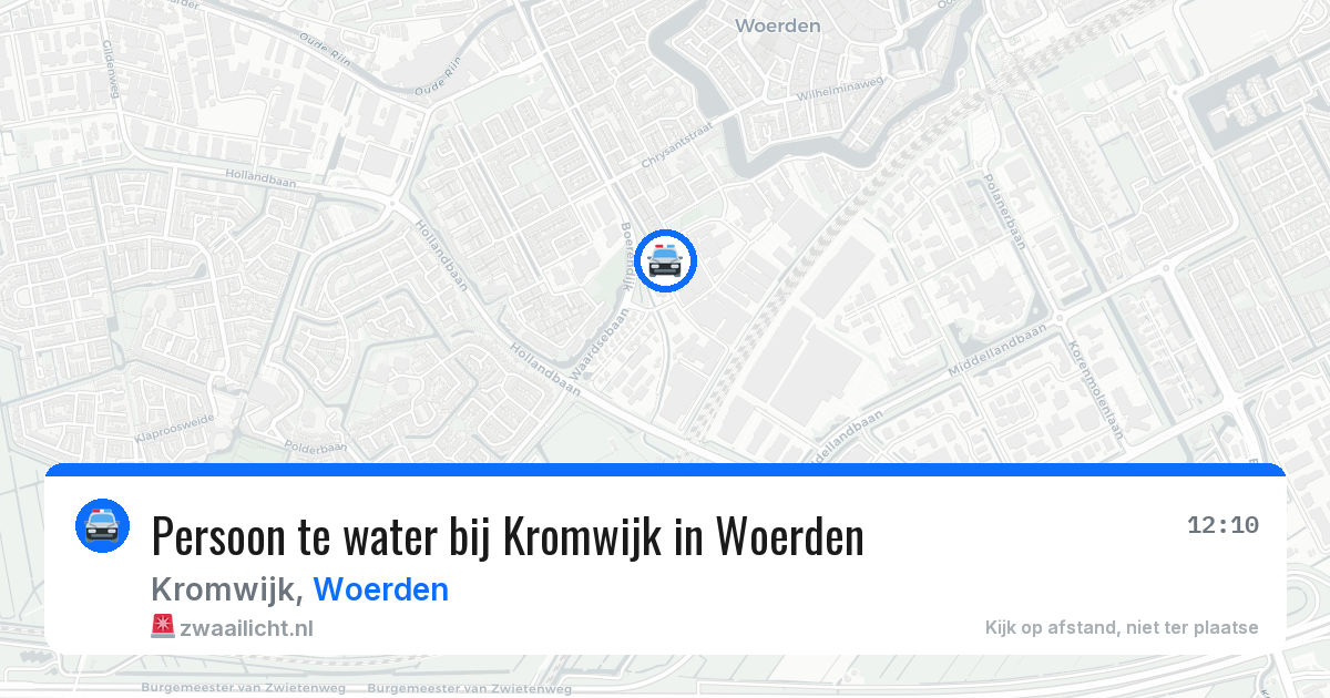 Persoon te water bij Kromwijk in Woerden — 5 jul 2026