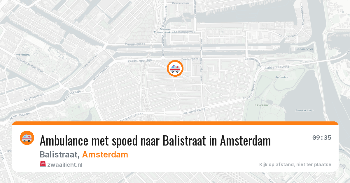 Ambulance met spoed naar Balistraat in Amsterdam — 21 mei 2026