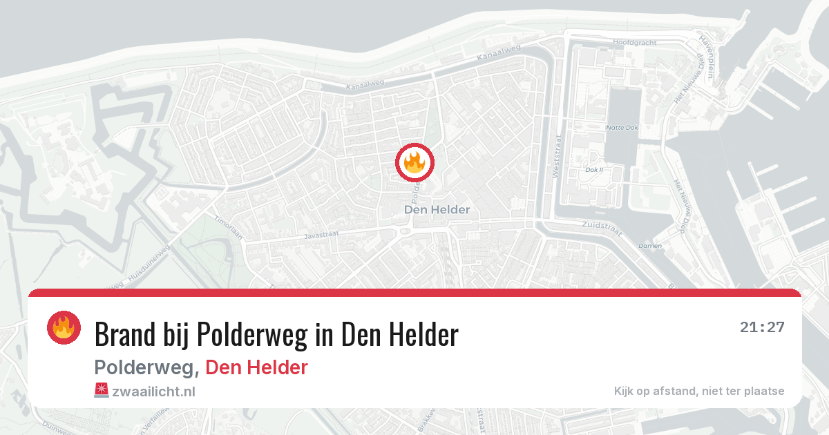 Brand bij Polderweg in Den Helder — 29 jul 2026