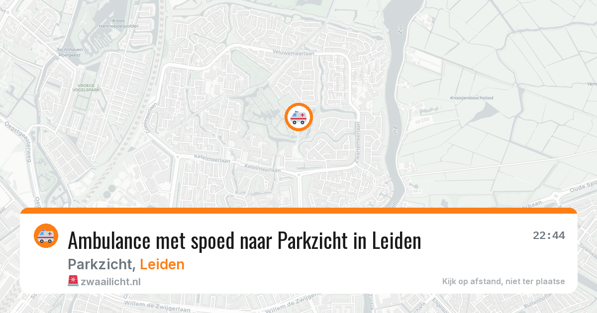 Ambulance met spoed naar Parkzicht in Leiden — 1 mei 2026