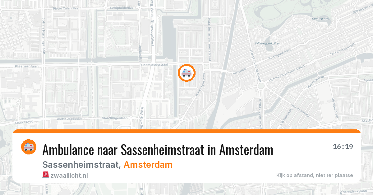 Ambulance naar Sassenheimstraat in Amsterdam — 2 jun 2026