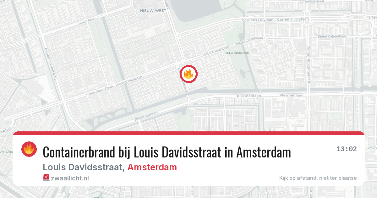 Containerbrand bij Louis Davidsstraat in Amsterdam — 7 apr 2026