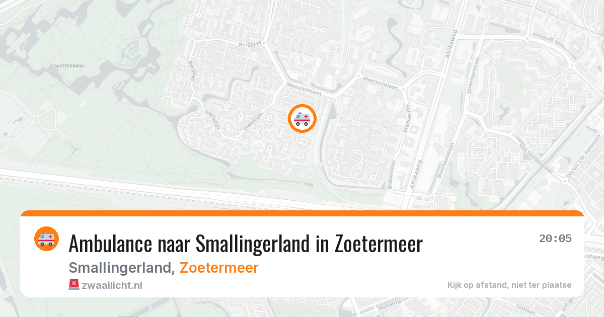 Ambulance naar Smallingerland in Zoetermeer — 16 apr 2026