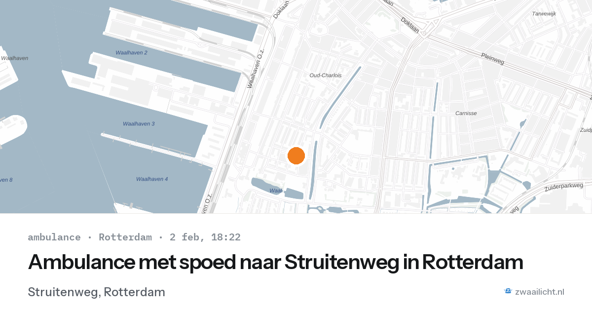 Ambulance met spoed naar Struitenweg in Rotterdam — 2 feb 2026