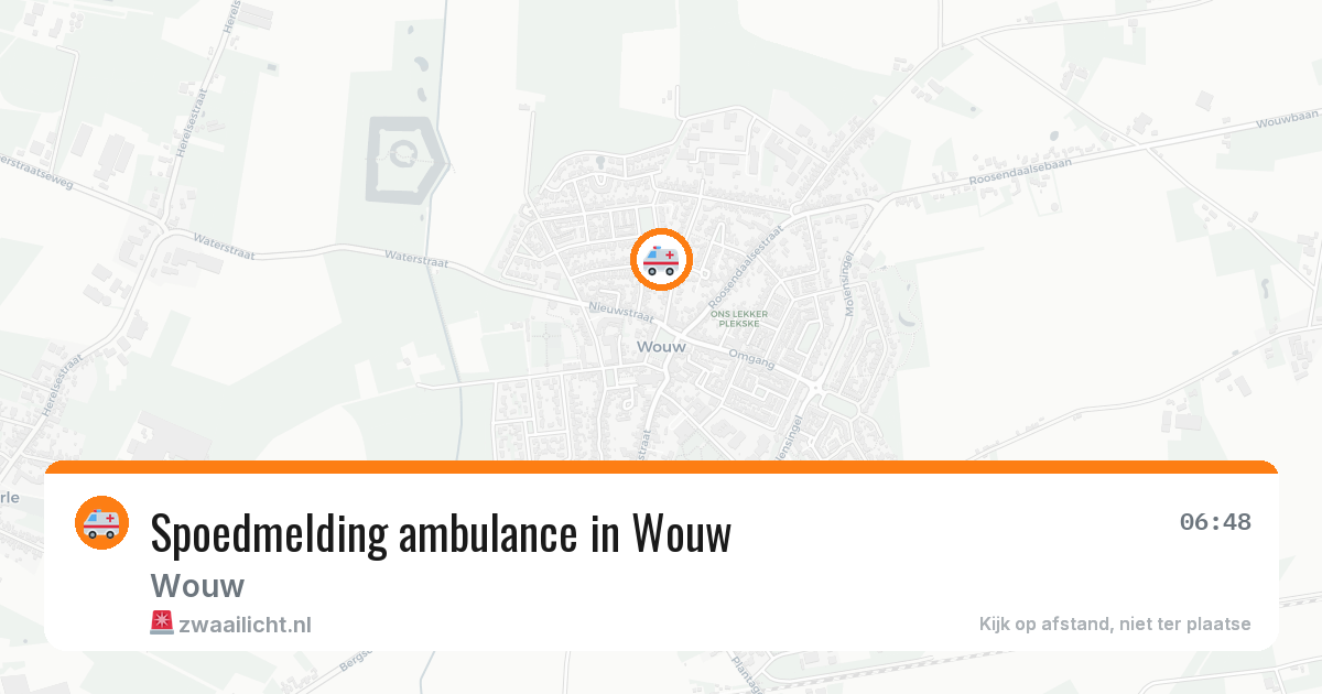 Spoedmelding ambulance in Wouw — 18 jul 2026