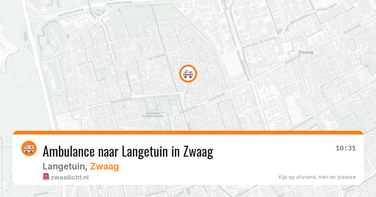 Ambulance naar Langetuin in Zwaag — 15 apr 2026