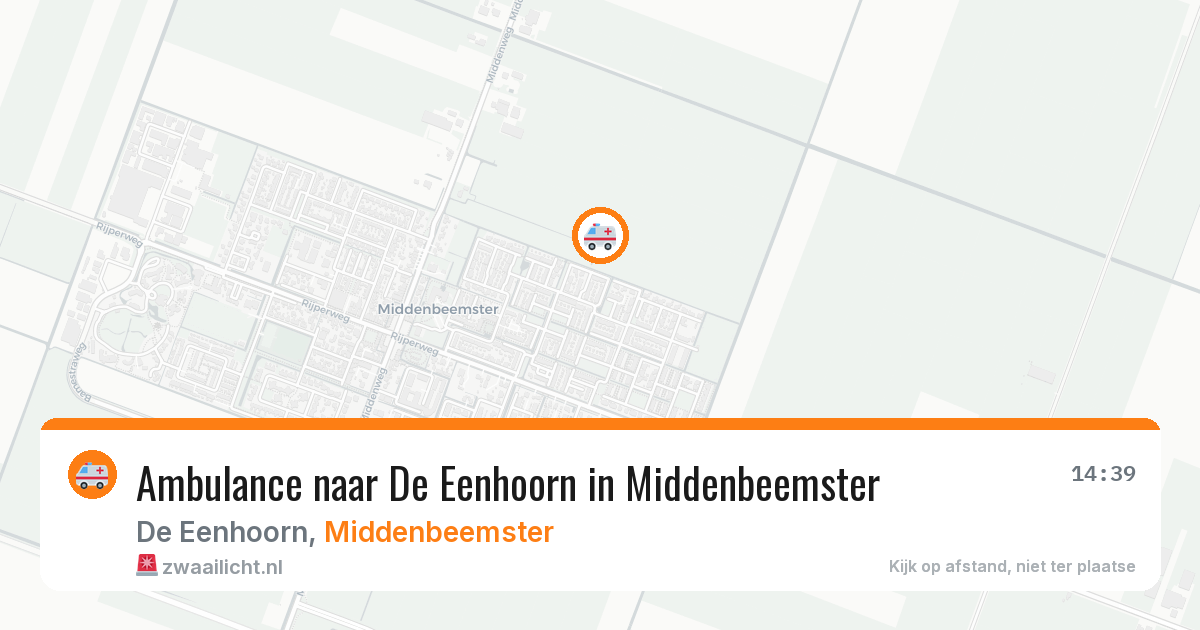 Ambulance naar De Eenhoorn in Middenbeemster — 25 mrt 2026