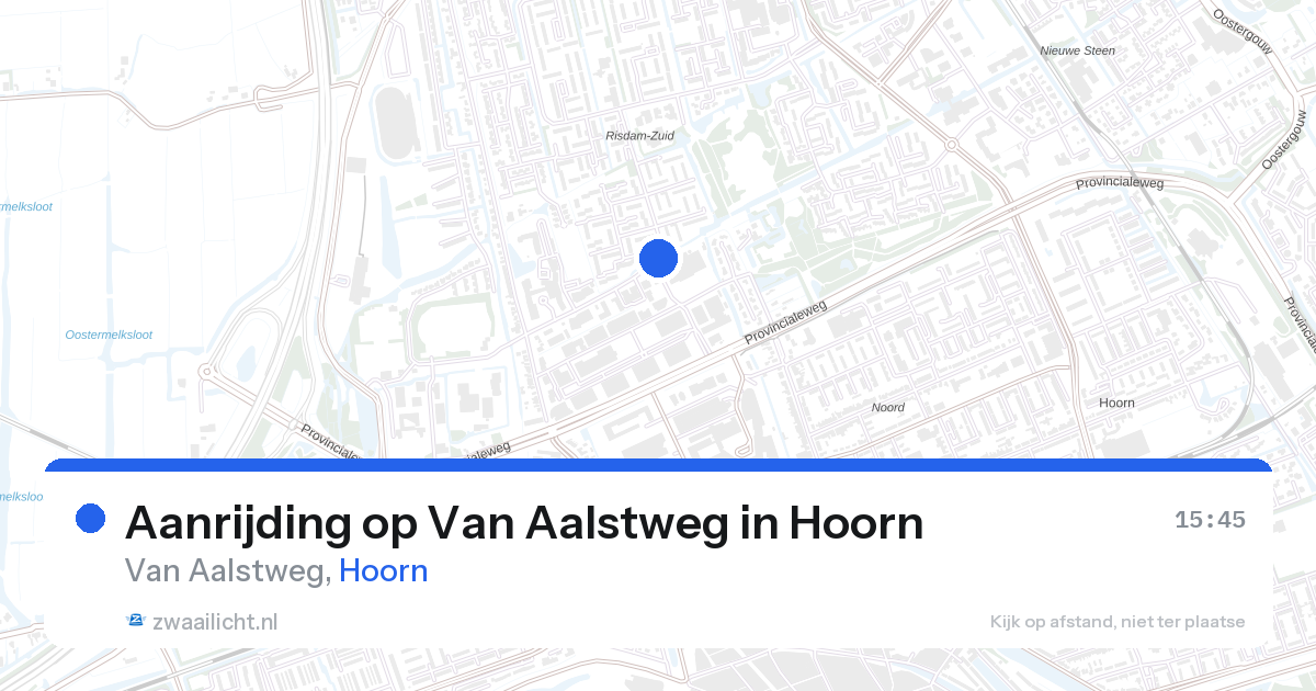 Aanrijding op Van Aalstweg in Hoorn — 28 aug 2026