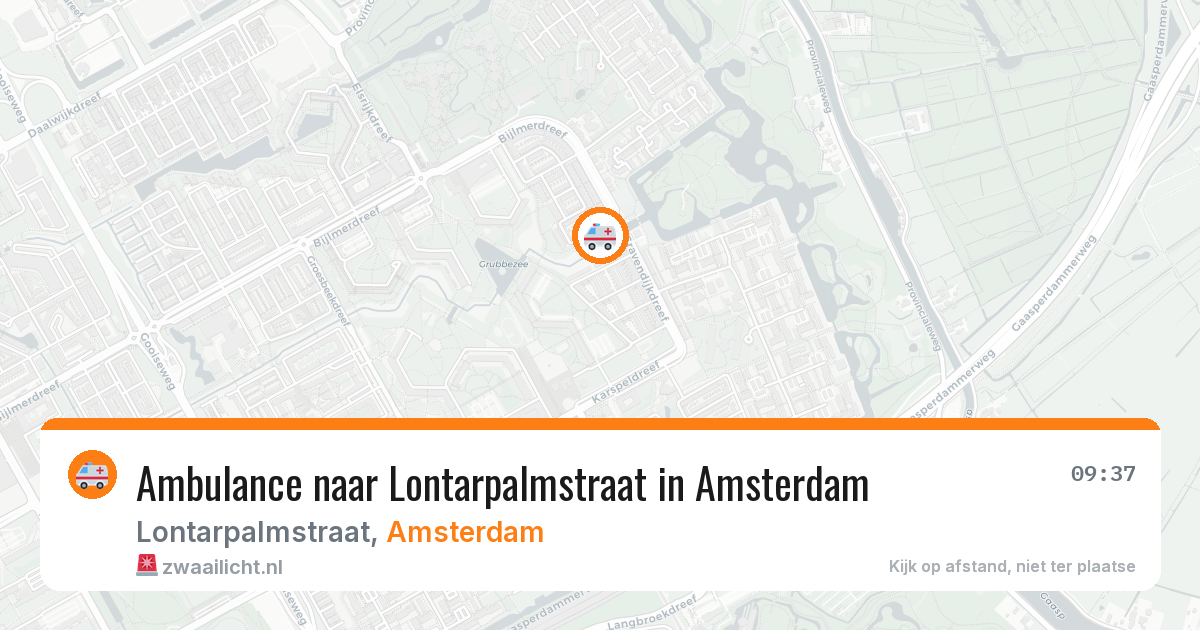 Ambulance naar Lontarpalmstraat in Amsterdam — 13 aug 2026