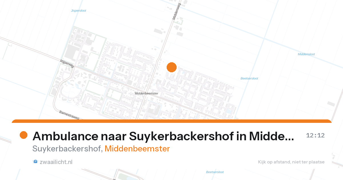 Ambulance naar Suykerbackershof in Middenbeemster — 26 aug 2026