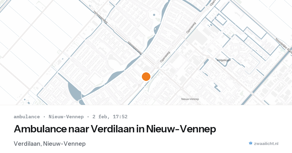 Ambulance naar Verdilaan in Nieuw-Vennep — 2 feb 2026