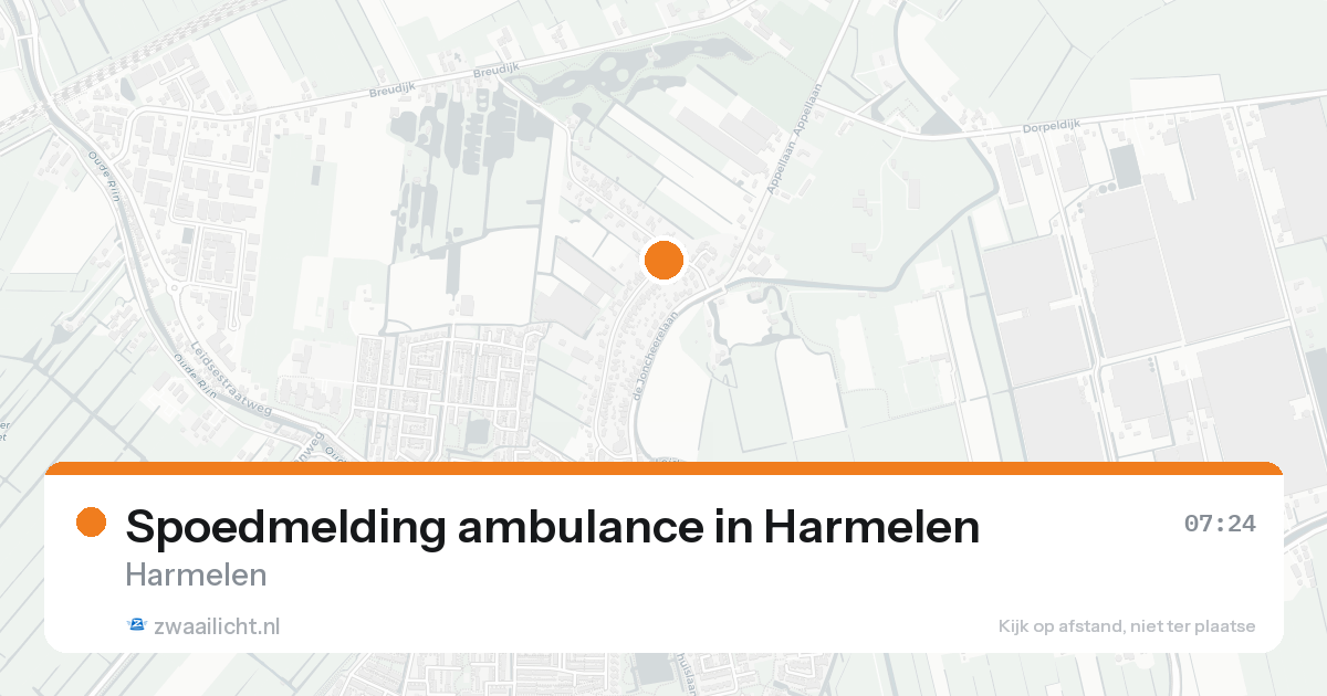 Spoedmelding ambulance in Harmelen — 16 aug 2026