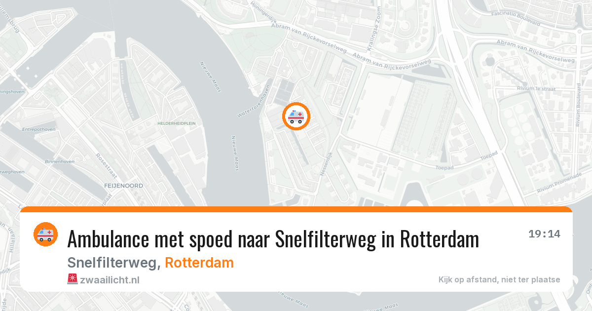 Ambulance met spoed naar Snelfilterweg in Rotterdam — 23 mei 2026