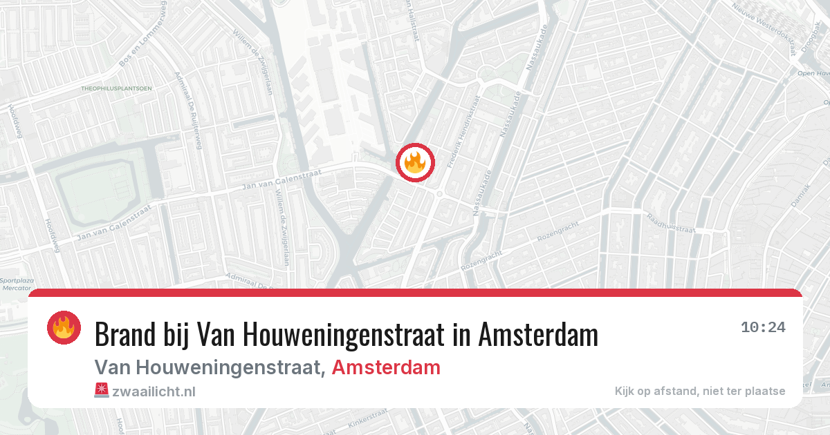 Brand bij Van Houweningenstraat in Amsterdam — 11 aug 2026