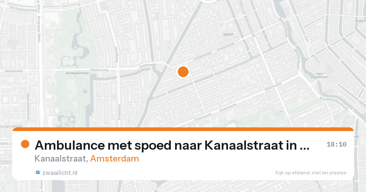 Ambulance met spoed naar Kanaalstraat in Amsterdam — 30 jan 2026