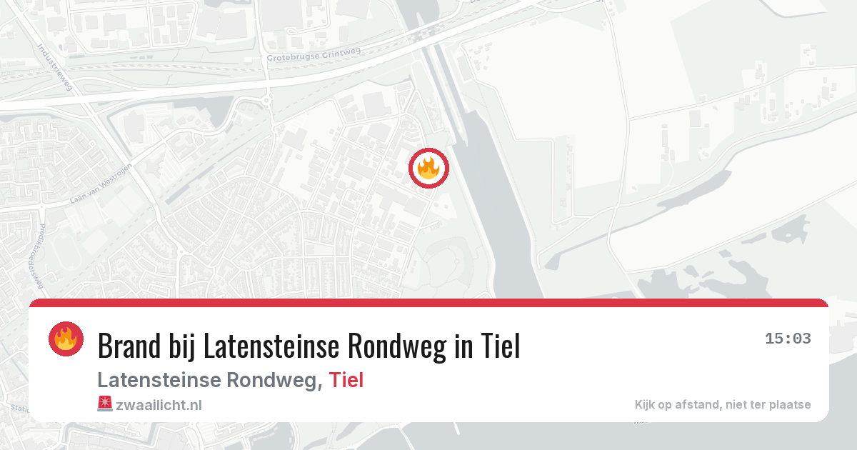 Brand bij Latensteinse Rondweg in Tiel — 2 aug 2026