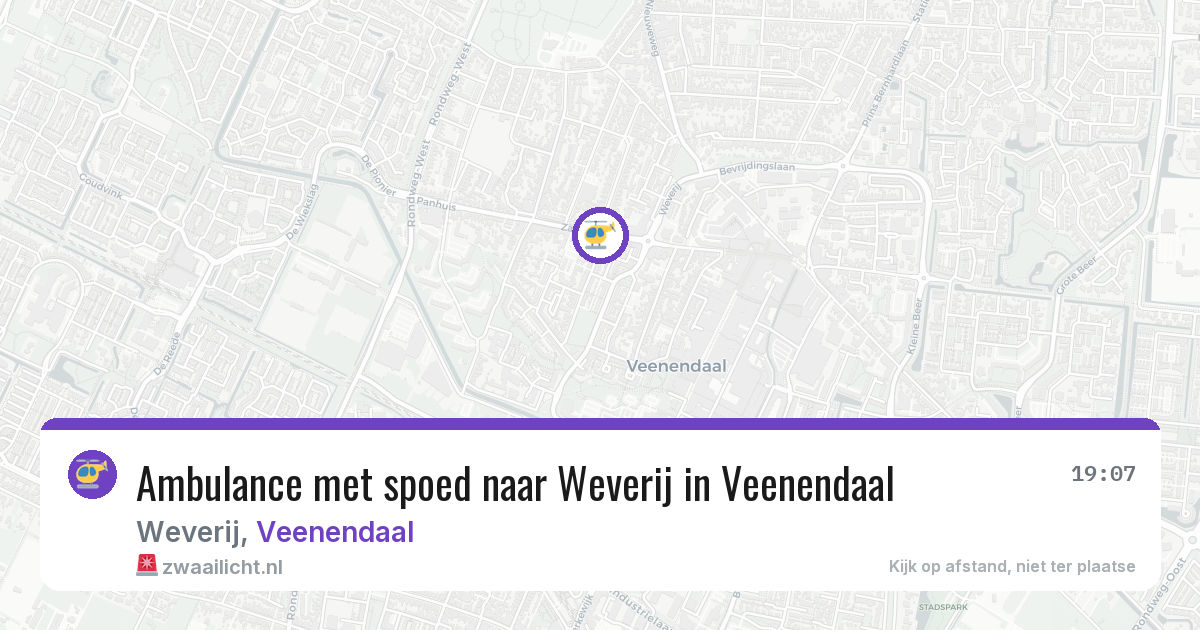 Ambulance met spoed naar Weverij in Veenendaal — 20 jul 2026