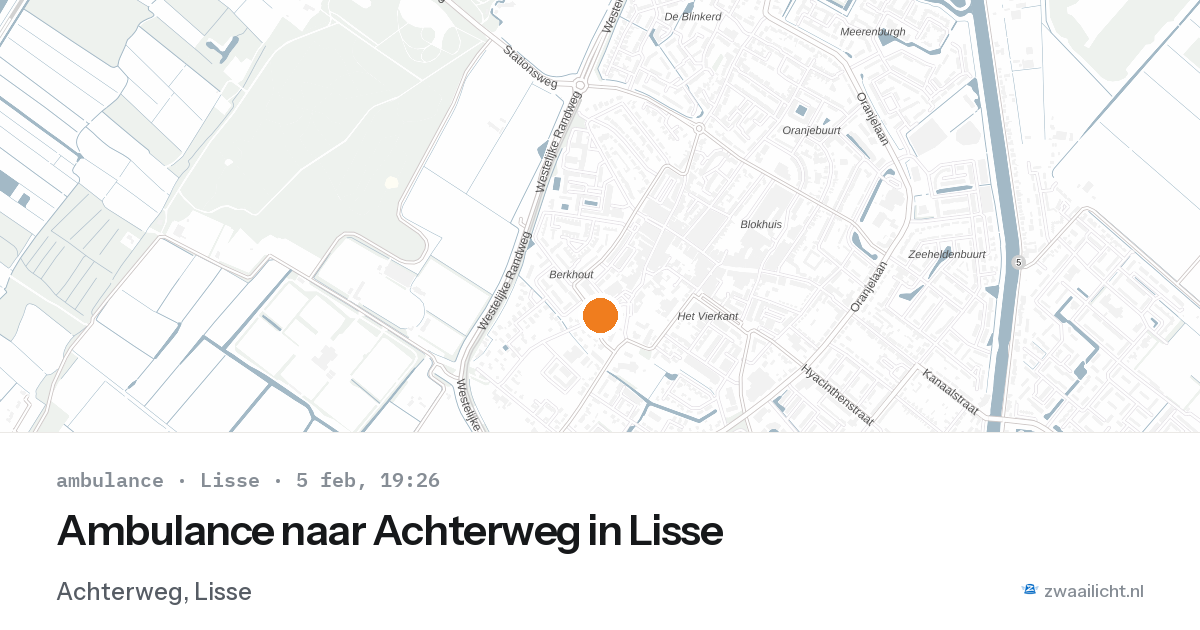 Ambulance naar Achterweg in Lisse — 5 feb 2026
