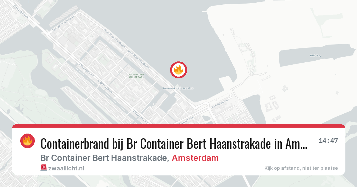 Containerbrand bij Br Container Bert Haanstrakade in Amsterdam — 8 feb 2026