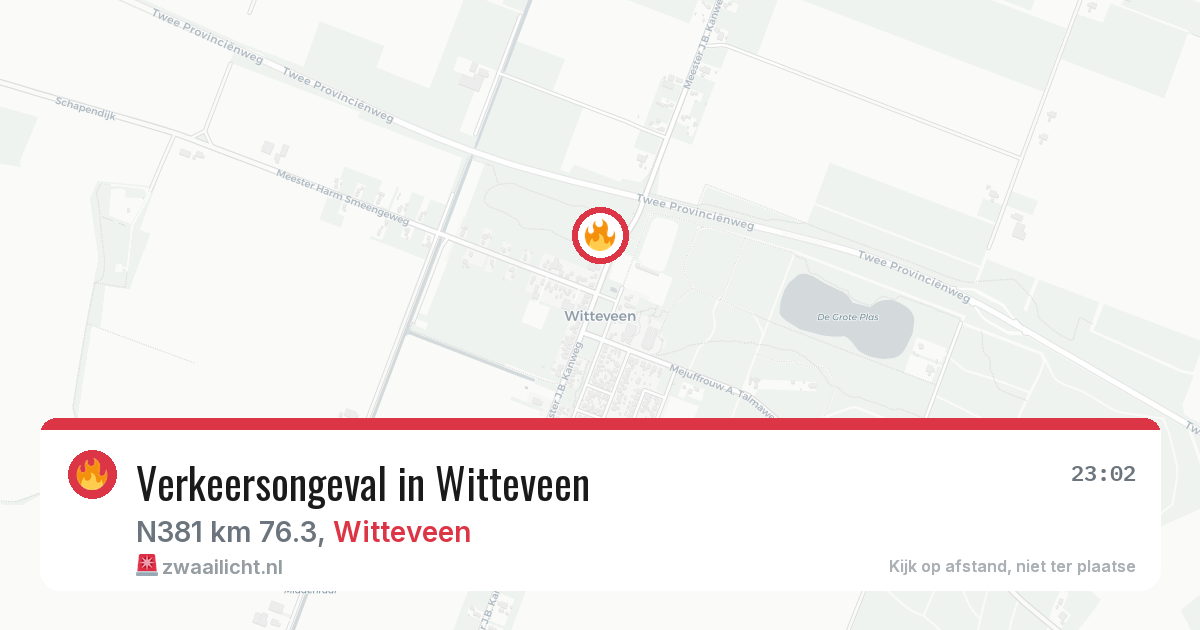 Verkeersongeval in Witteveen — 17 jun 2026