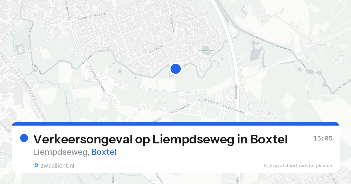 Verkeersongeval op Liempdseweg in Boxtel — 23 aug 2026