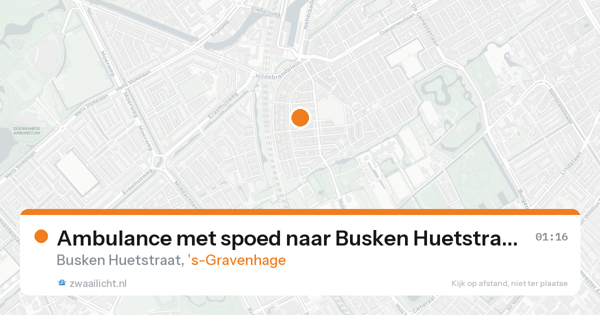 Ambulance met spoed naar Busken Huetstraat in 's-Gravenhage — 19 aug 2026