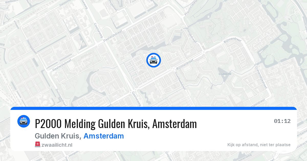 P2000 Melding Gulden Kruis, Amsterdam — 2 aug 2026