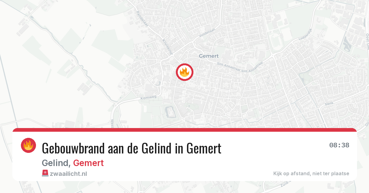 Gebouwbrand aan de Gelind in Gemert — 2 mei 2026