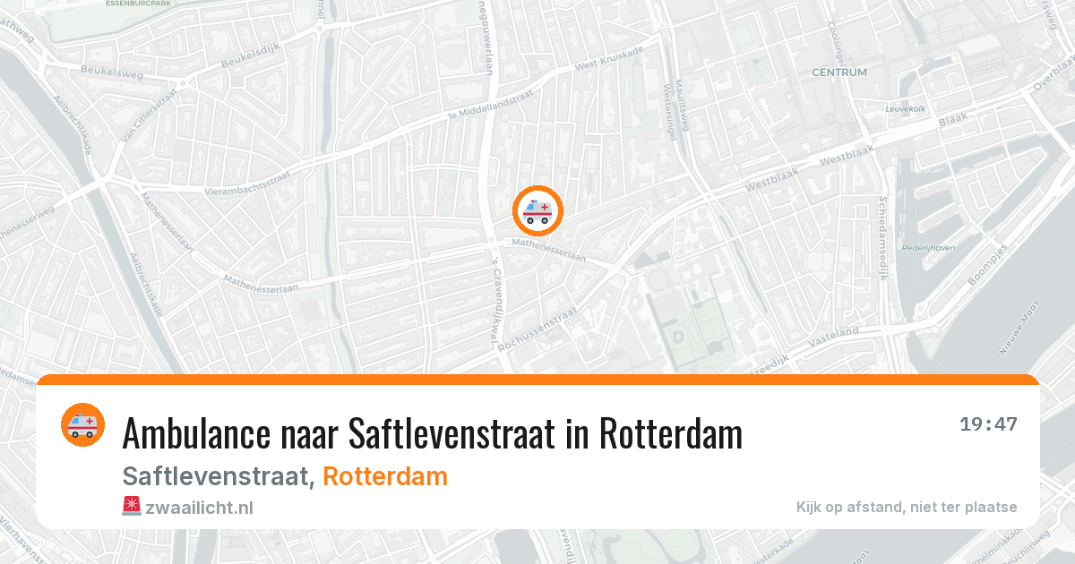 Ambulance naar Saftlevenstraat in Rotterdam — 31 mrt 2026