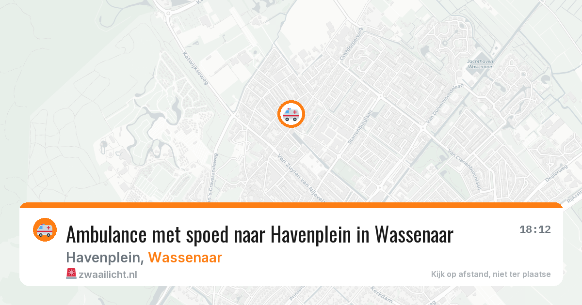 Ambulance met spoed naar Havenplein in Wassenaar — 26 mrt 2026