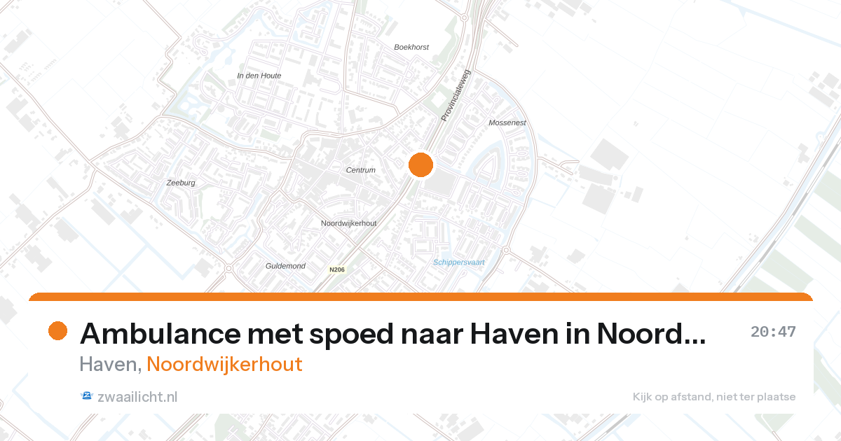 Ambulance met spoed naar Haven in Noordwijkerhout — 26 aug 2026