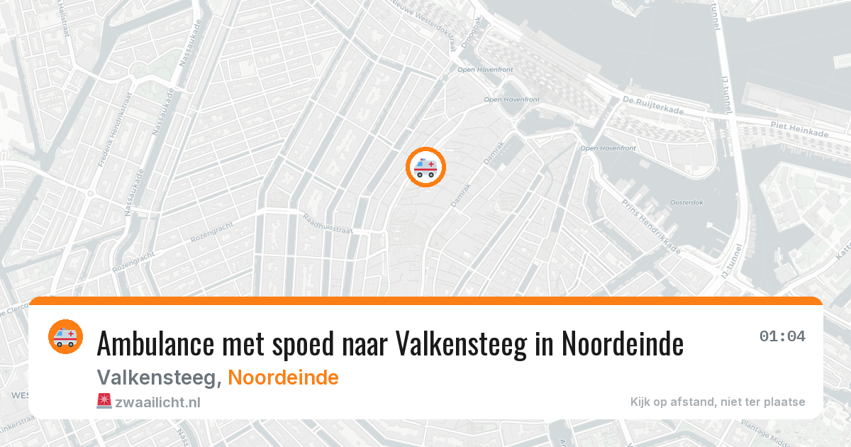 Ambulance met spoed naar Valkensteeg in Noordeinde — 13 aug 2026